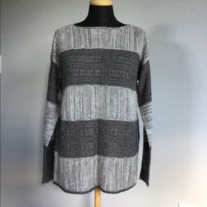 Gray striped sweater